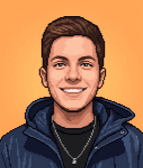 pixel art portrait of lucas araujo